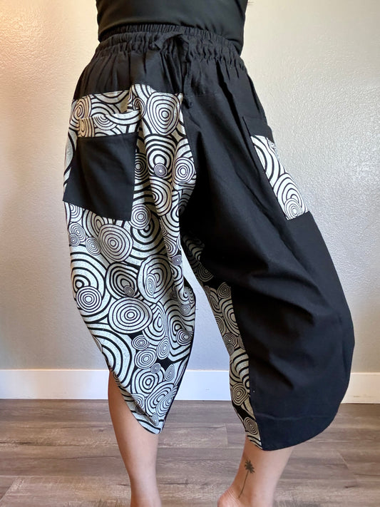 Unisex Cotton Shorts - Black Maze