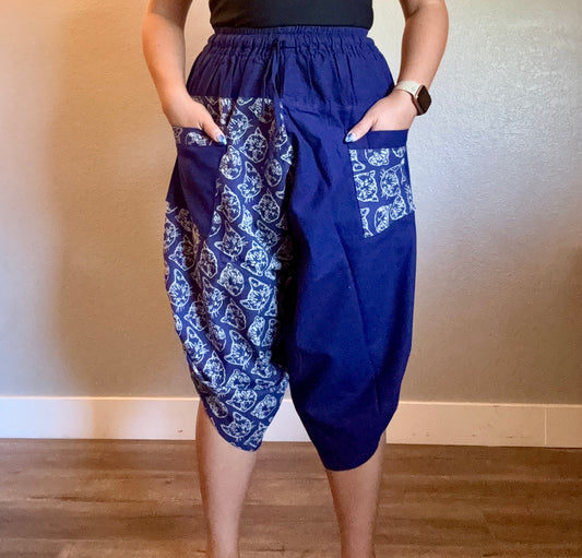 Unisex Cotton Shorts - Blue Sassy Catty