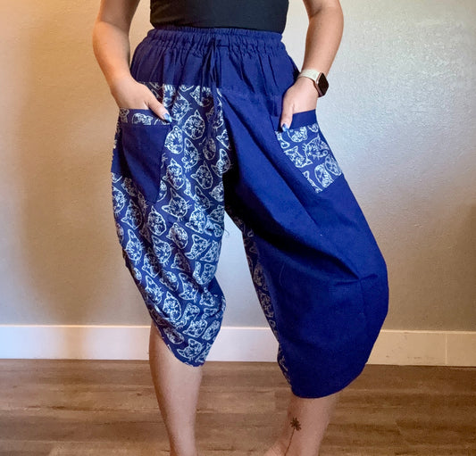 Unisex Cotton Shorts - Blue Sassy Catty