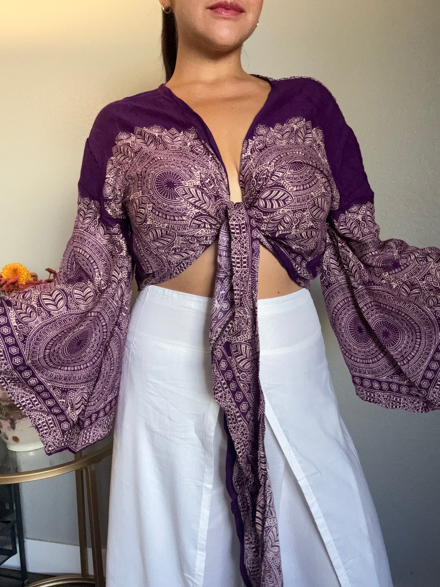 Purple Abundant Wrap Around Top