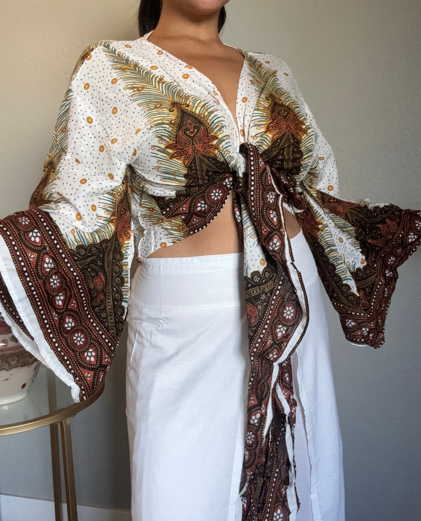White Freedom Wrap Around Top