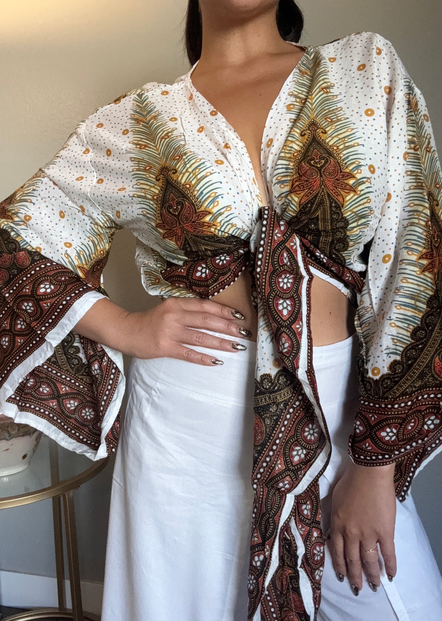 White Freedom Wrap Around Top