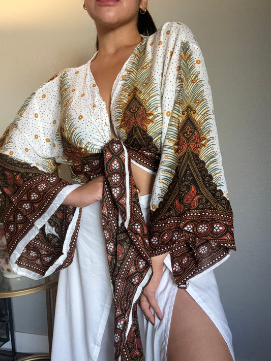 White Freedom Wrap Around Top