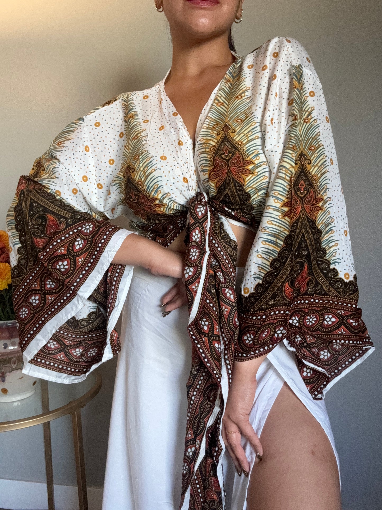 White Freedom Wrap Around Top
