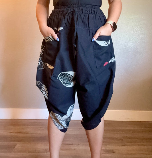 Unisex Cotton Shorts - Black Sunny