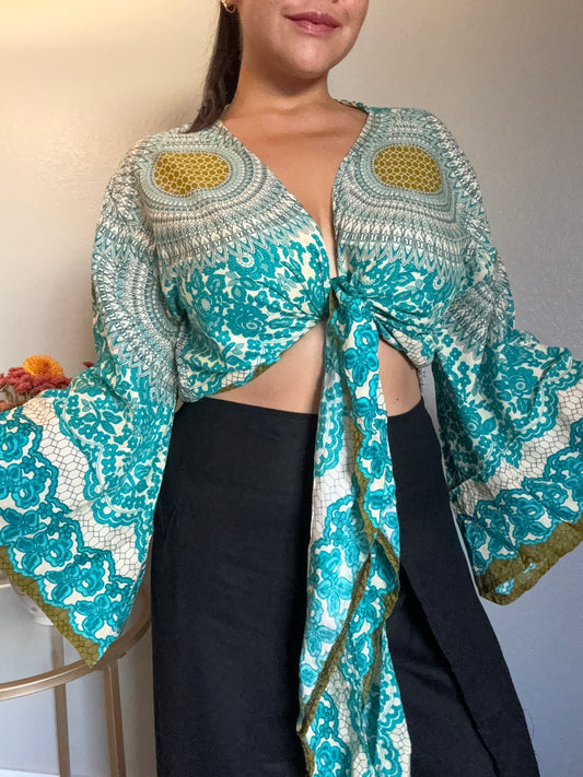 Mint Joy Wrap Around Top