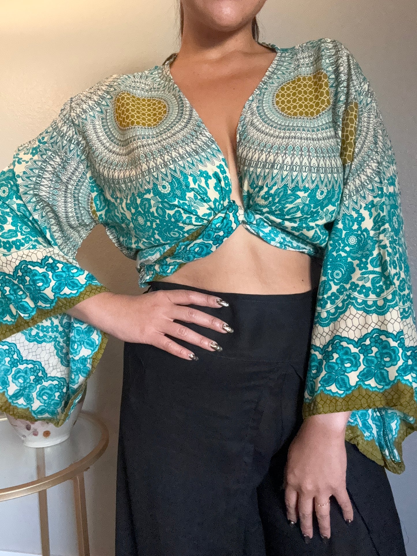 Mint Joy Wrap Around Top