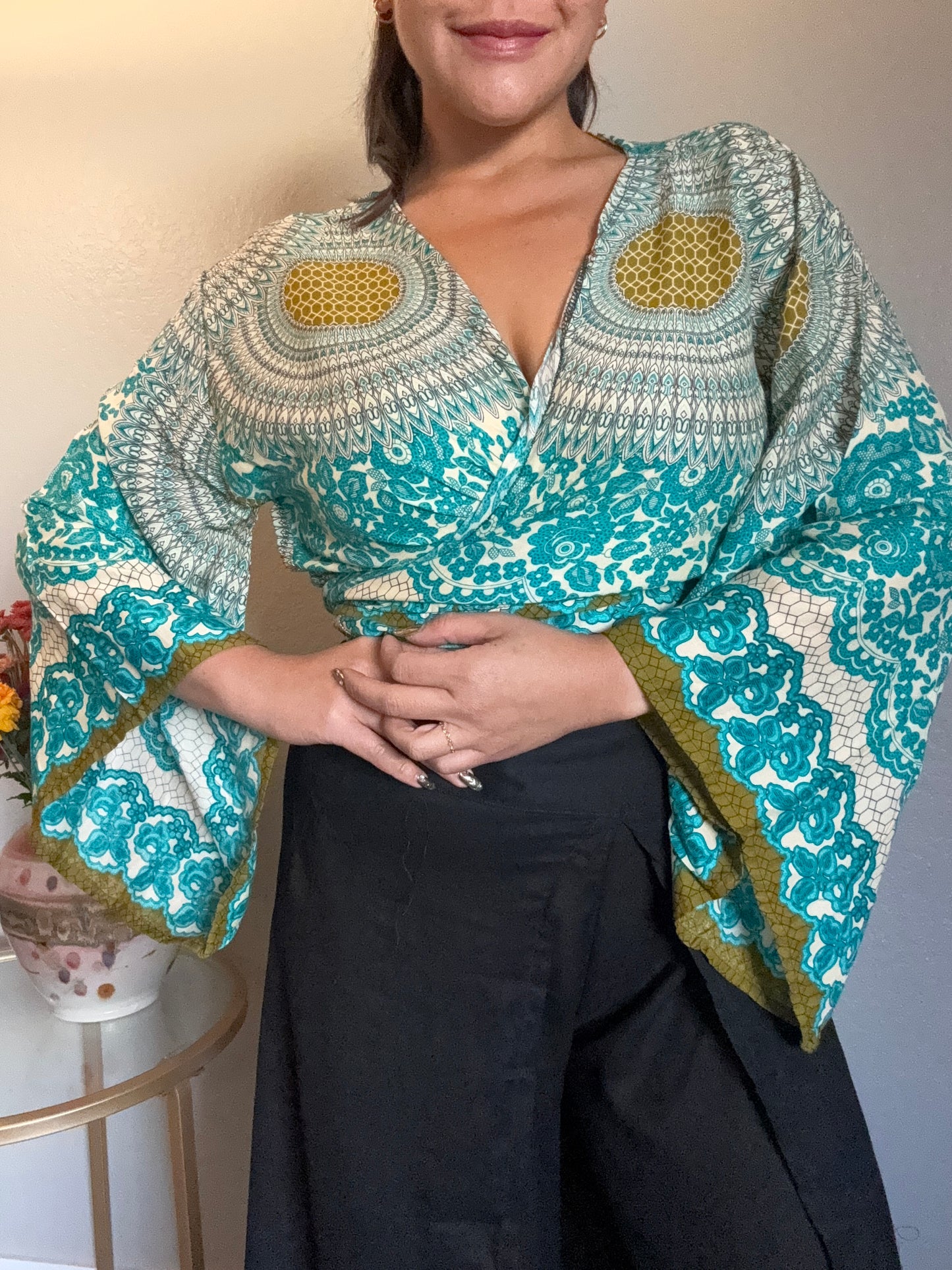 Mint Joy Wrap Around Top