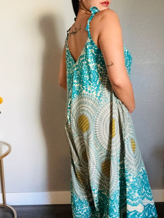 Mint Joy Romper with Pockets