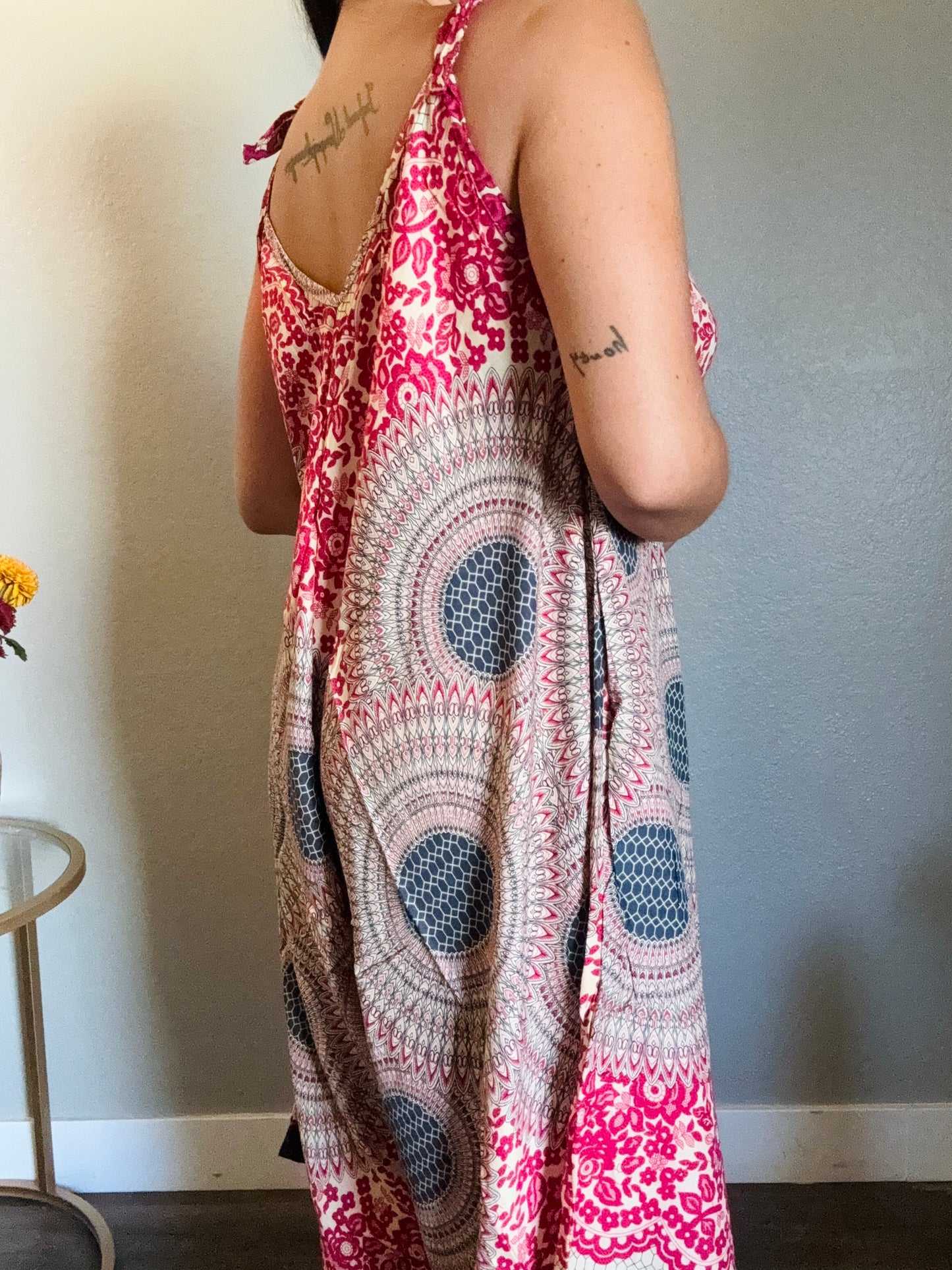 Pink Joy Romper with Pockets