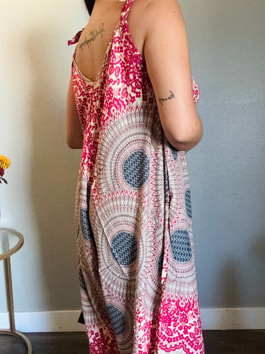 Pink Joy Romper with Pockets