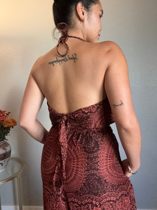 Brown Hearty Halter Top