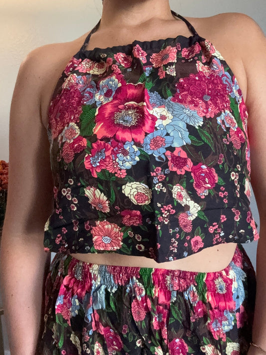 Black Merry Halter Top