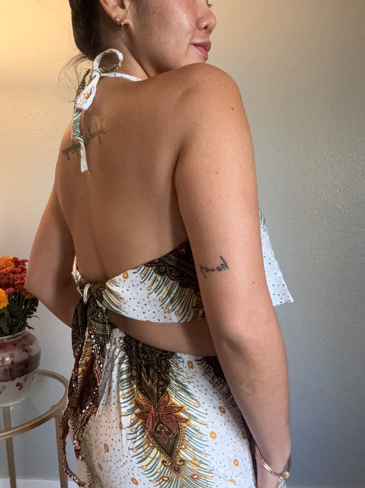 White Freedom Halter Top