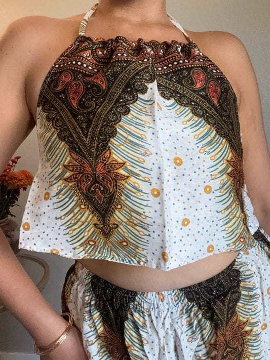 White Freedom Halter Top