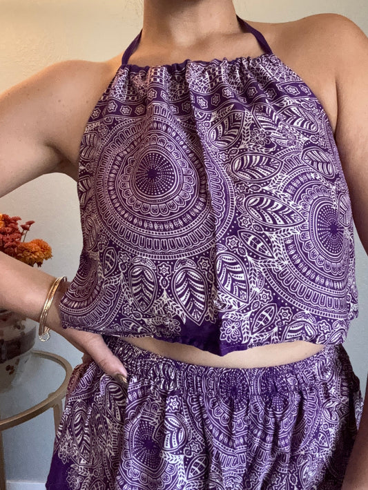 Purple Abundant Halter Top