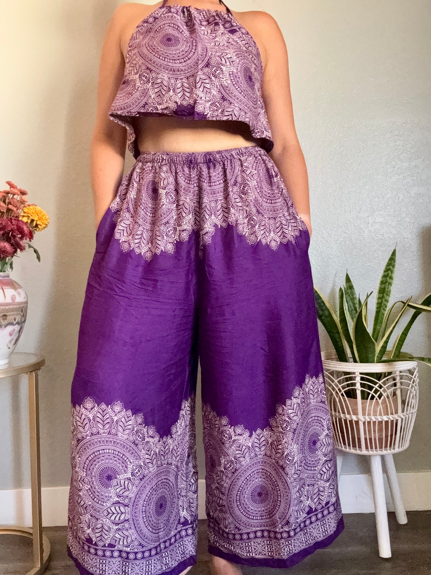 Purple Abundant Pants with Pockets