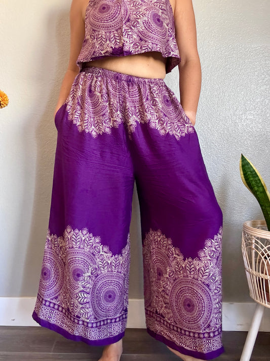 Purple Abundant Pants with Pockets