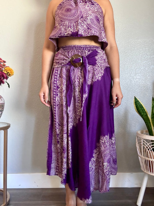 Purple Abundant Skirt / Dress with Coconut Shell