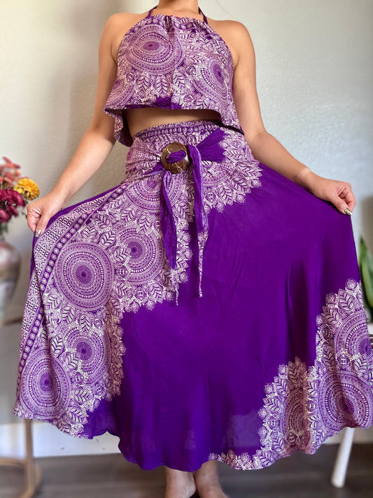 Purple Abundant Skirt / Dress with Coconut Shell