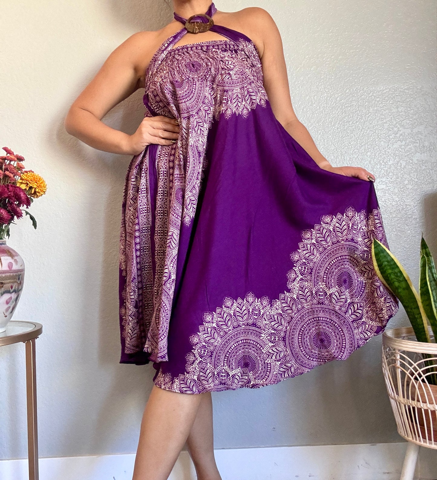 Purple Abundant Skirt / Dress with Coconut Shell