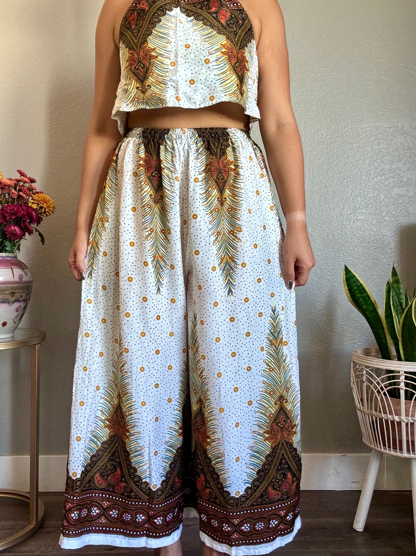 White Freedom Pants with Pockets