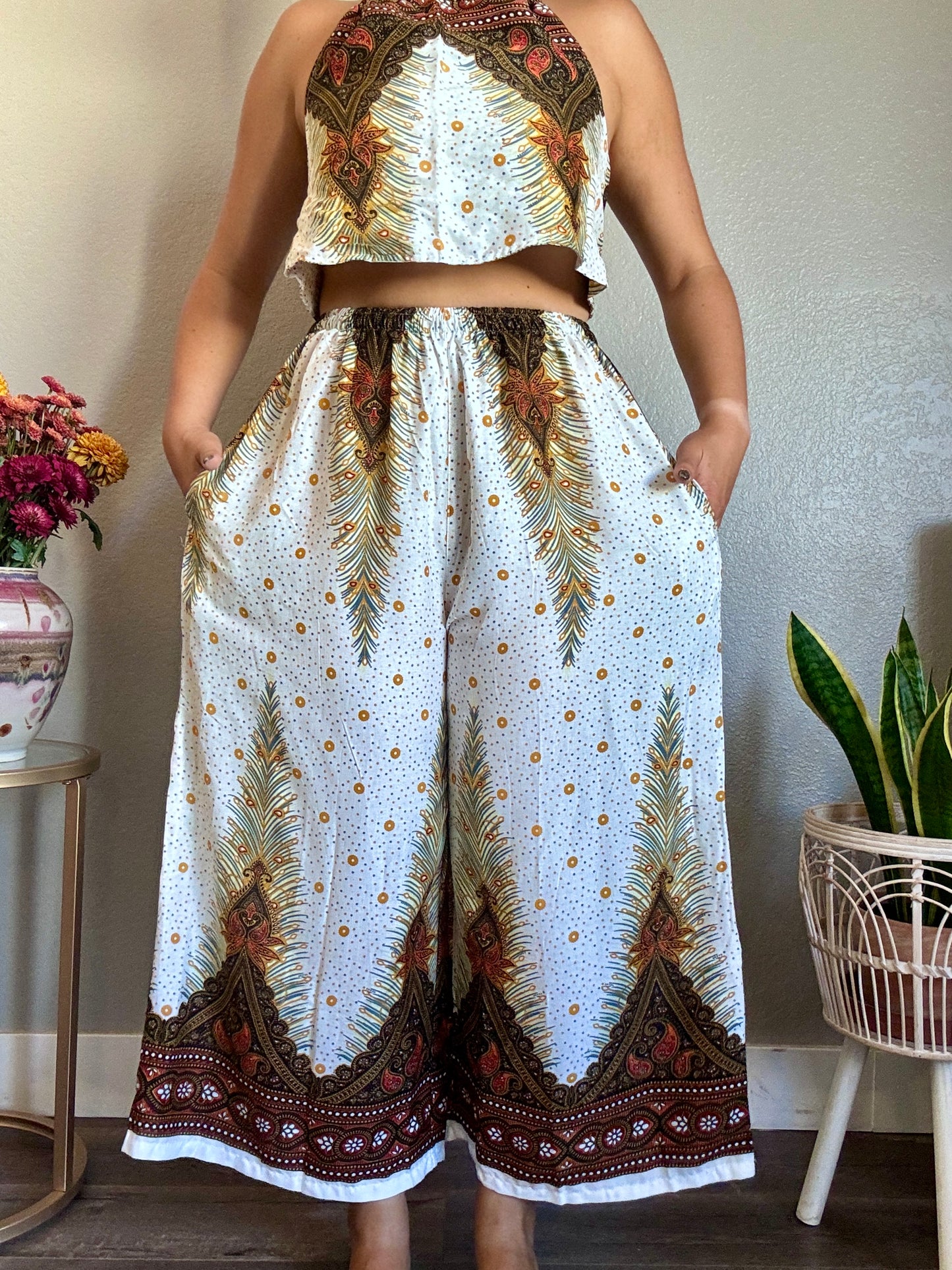White Freedom Pants with Pockets