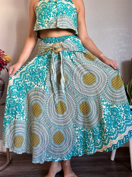 Mint Joy Skirt / Dress with Coconut Shell
