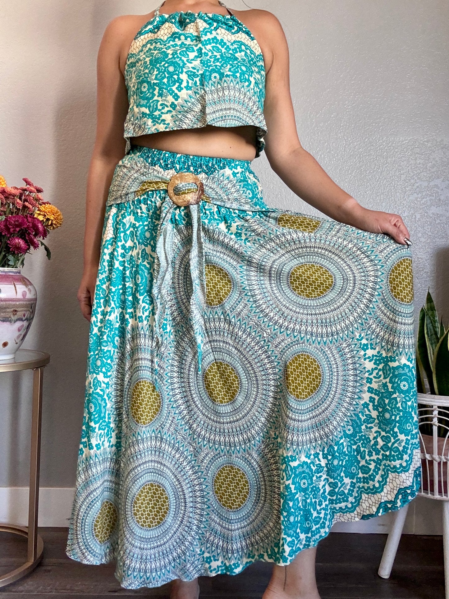 Mint Joy Skirt / Dress with Coconut Shell