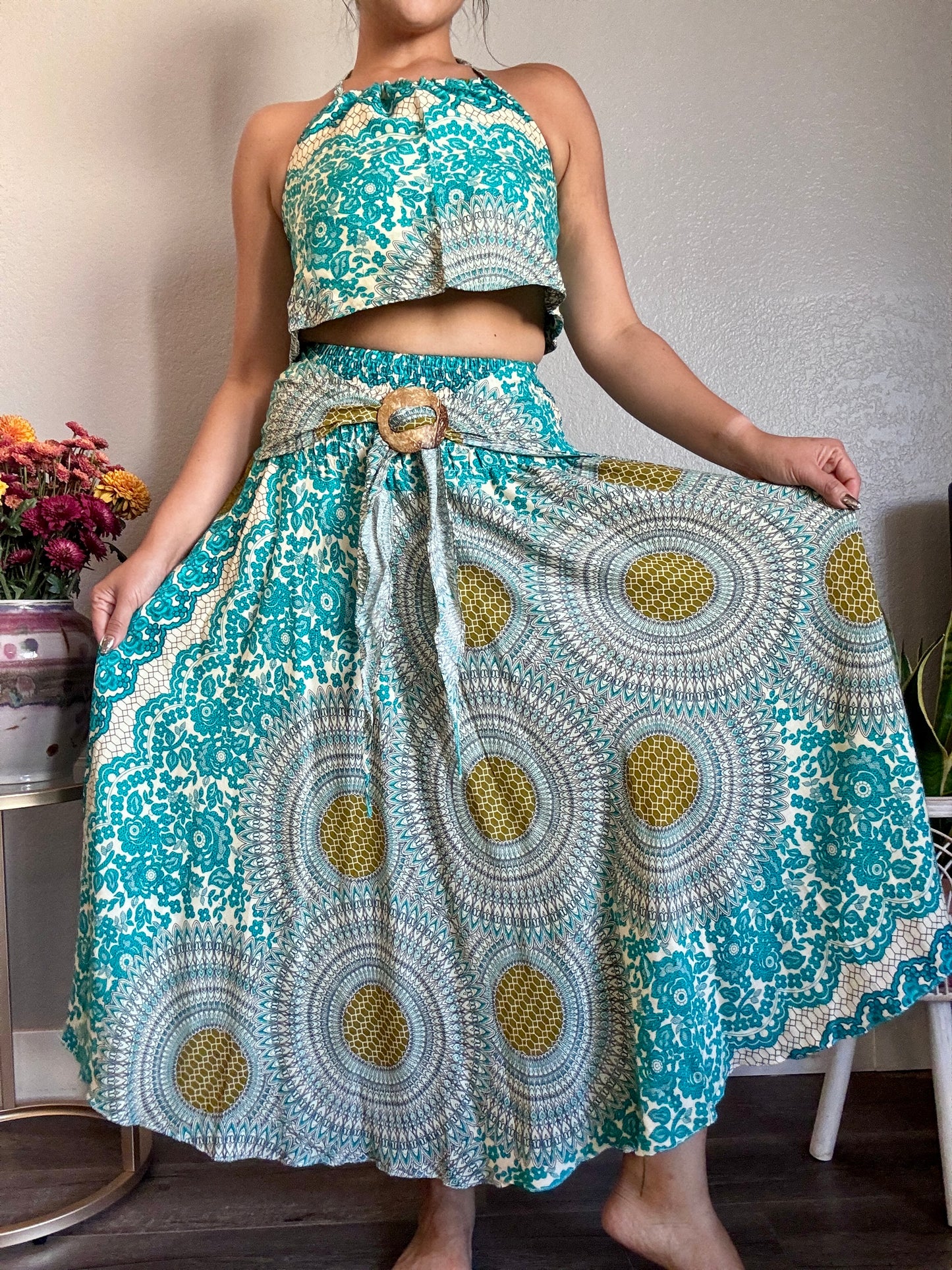 Mint Joy Skirt / Dress with Coconut Shell