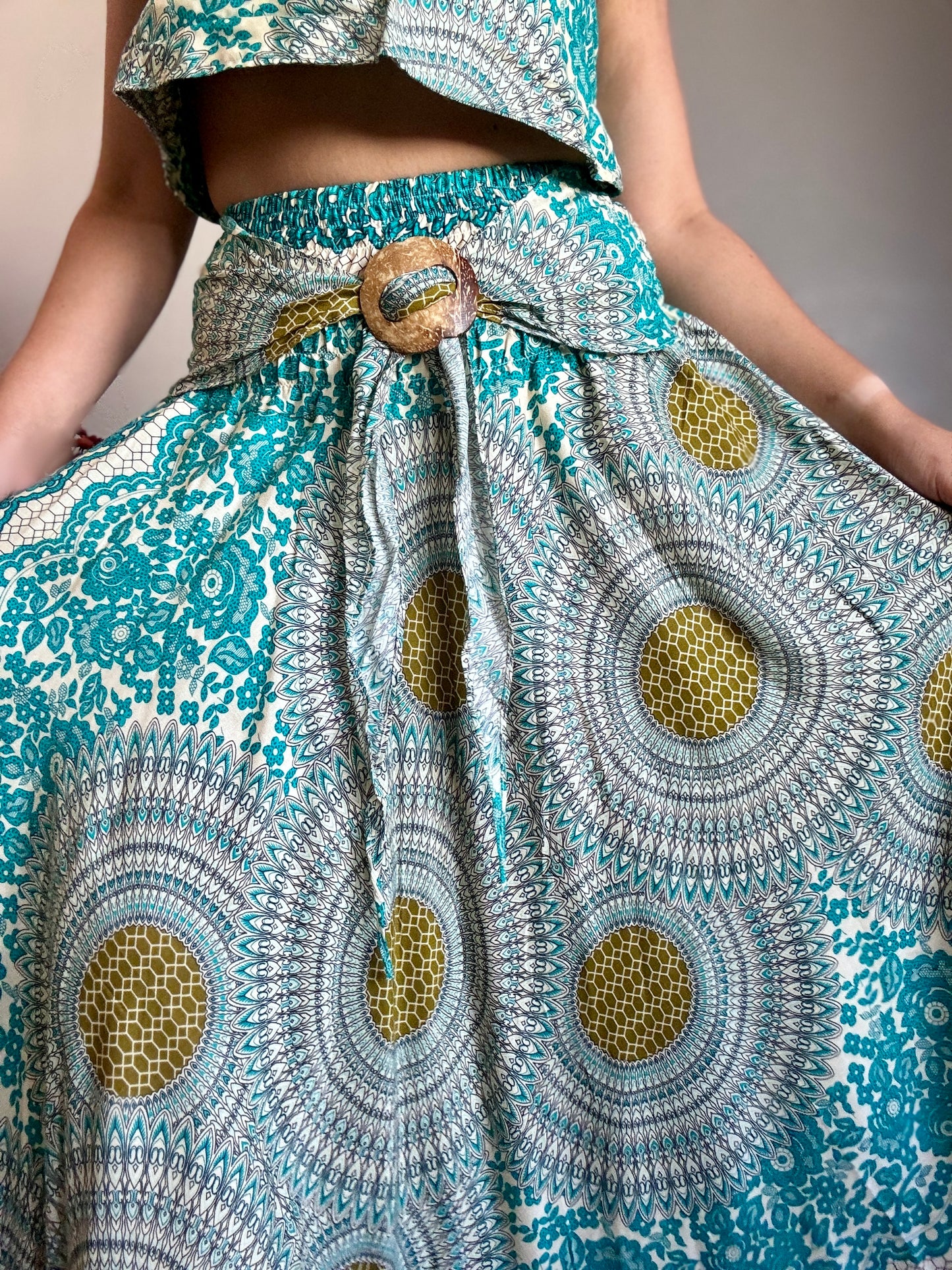 Mint Joy Skirt / Dress with Coconut Shell