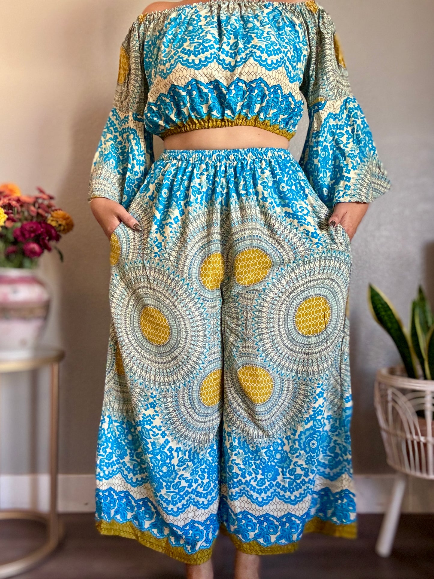 Blue Joy Pants with Pockets