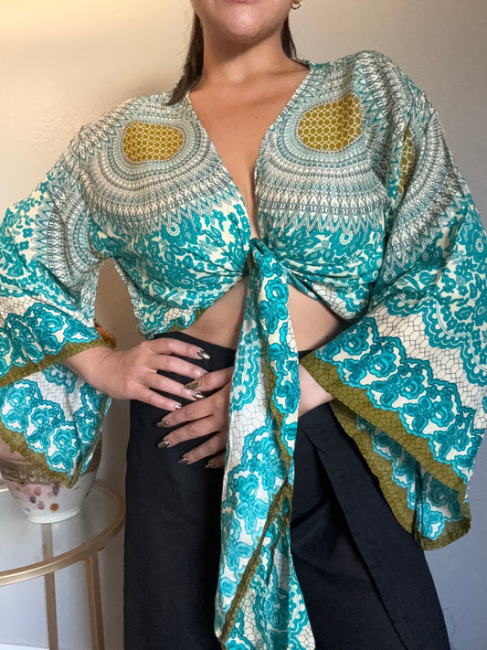 Mint Joy Wrap Around Top