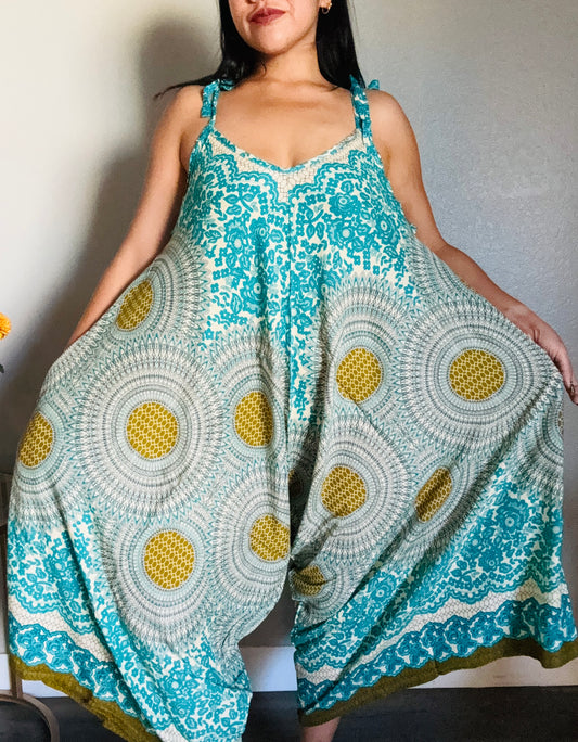 Mint Joy Romper with Pockets