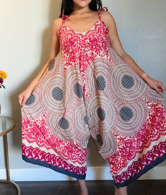 Pink Joy Romper with Pockets