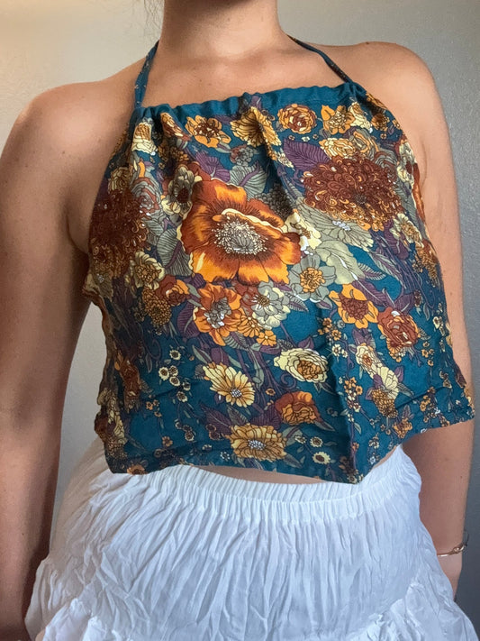 Teal Merry Halter Top