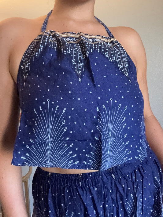 Blue Pleasant Halter Top