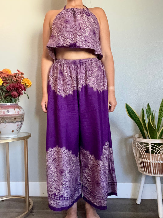 Purple Abundant Pants with Pockets