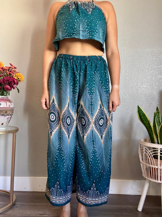 Teal Pleasant Pants with Pockets