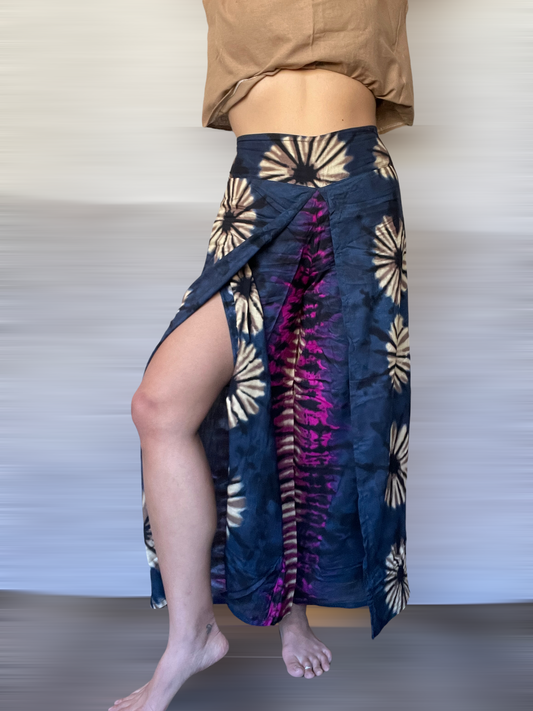 Tie Dye Wrap Around Harem Pants