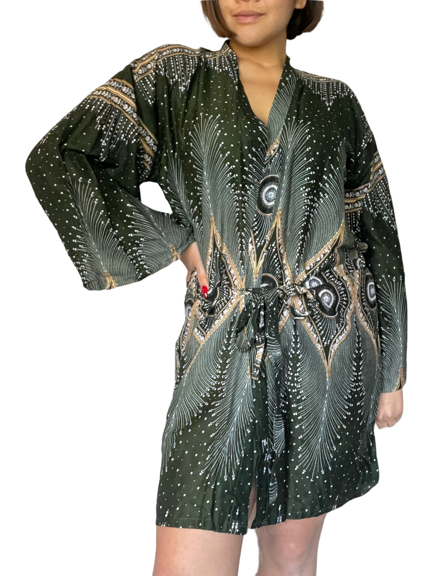 Strong Olive Kimono Robes x
